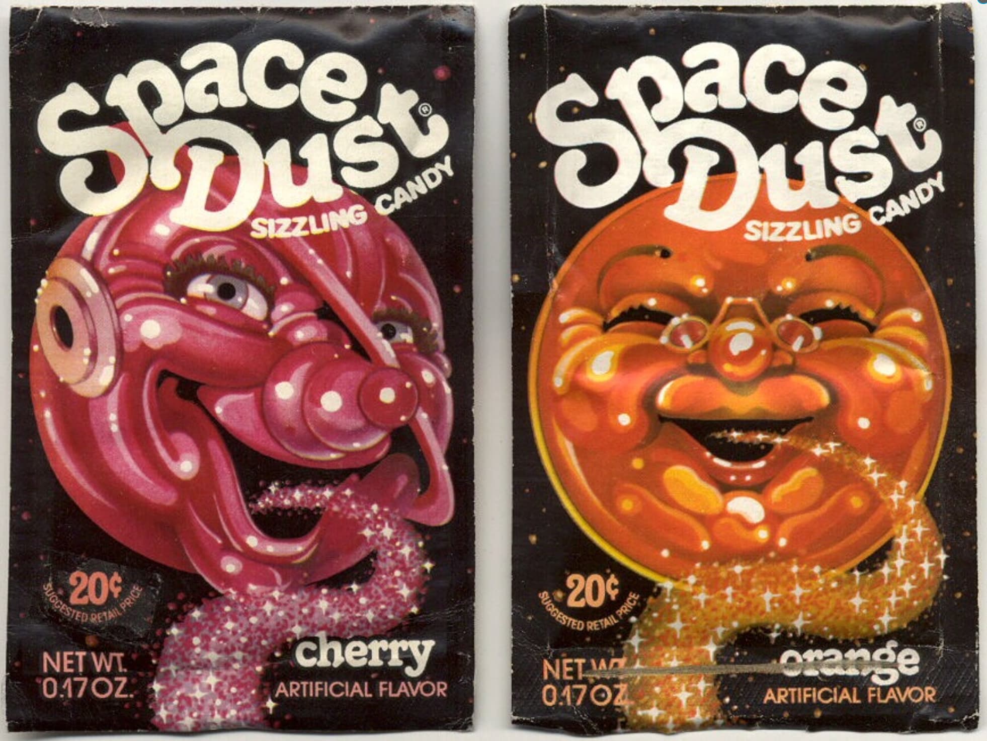 space dust candy - Space ace Dust Sus Sizzling Candy Sizzling Candy 20 Suggested Retail Price Net Wt. 0.17 Oz. cherry Artificial Flavor Suggested 20 Retail Price Netw orange 0.170Z Artificial Flavor